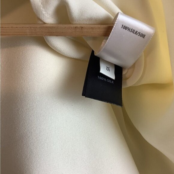 ST. JOHN SILK MINIMALIST BALLOON SLEEVES DRESS IN ALABASTER NWT - Picture 16 of 16